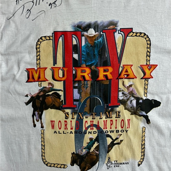 Ty Murray • All-Around Cowboy World Champion • 1998 • Signed • White • Shirt - Picture 7 of 10
